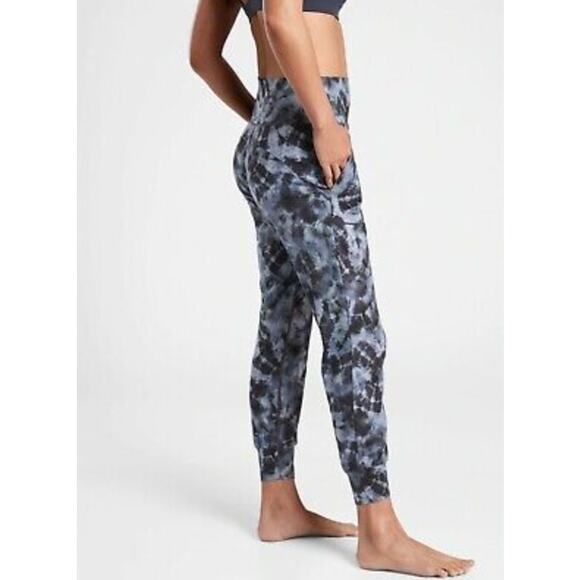 Athleta Women's Salutation Printed Jogger Pant, Calypso Navy Semi-Fitted Size XL - Picture 3 of 7